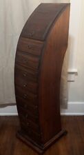 RARE Antique 1930’s Teak Jewelry / Lingerie Chest 10 Drawer Stunning Curved picture