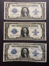 ✯ 1923 One Dollar Notes $1 Silver Certificates VF+ XF Bill Blue Seal Large RARE✯ picture