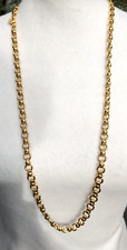 Vintage 1970s Signed  Francesca Visconti Gold tone 10 mm Chain Necklace 36