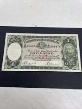 Australian 1933 Rare One Pound Note Riddle/Sheenhan N50 206872 Pre Decimal picture