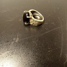 Vintage Ring MARKED 925 SILVER AVON Size 6.5  Onyx OVAL picture