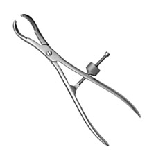Bone Reduction Forceps, with Speed Lock, Curved, 6.25