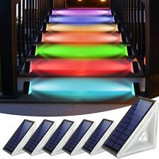 6 Pack Solar Step Lights 6 Pack Stair Light with 3 LED Patio Yard,Decoration,RGB picture