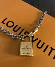 Vintage LOUIS VUITTON BRASS PADLOCK, NO KEY ON Necklace  picture