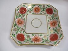 Antique C. 1815 Spode Square with Orange Flowers Plate picture