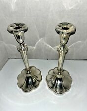 Pair of Antique Silver plate Candlesticks by Barbour Silver England picture