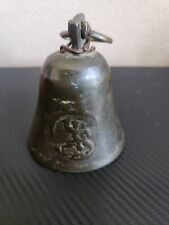 RARE Antique 17th/18th c. Bronze/Brass Bell w. Coat of Arms Lion Rampant picture