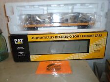 MTH O SCALE 20-98649 CATERPILLAR 60FT FLATCAR W/3 906 COMPACT WHEEL LOADERS MINT picture