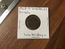 1903 H GUERNSEY DOUBLE - Low Mintage Coin - Scarce - Lot #3104s picture