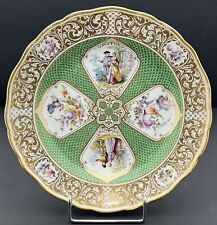Antique, Meissen, Porcelain Decorative Gold Plated Plate, 1852-1870, 24cm/ 9.44