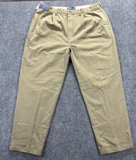 New Polo Ralph Lauren Men's Hammond Pant Classic Pleated Cuffed OD Green 40x30 picture