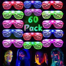 60 Pack LED Party Light Up Glasses, 5 Colors Light Up Glow Halloween Birthday picture