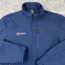 Pepsi Jacket Mens Large Workwear Logo Blue Softshell Corporate Weatherproof GUC picture