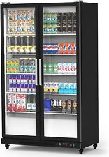 Commercial Glass 2 Door Beverage Refrigerator Cooler Merchandiser 27.1 Cu.Ft Bar picture