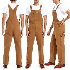 HISEA Men's Bib Overalls Relaxed Fit Workwear Dungaree Pockets Jumpsuits Jeans  picture