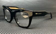GUCCI GG1082O 001 Black Gold Women's Square 50 mm Large Eyeglasses picture
