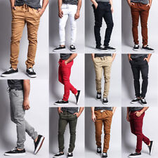 Victorious Men's Elastic Waist Trousers Twill Skinny Joggers Pants  - JG876-JJ1F picture