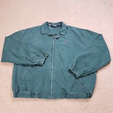 Vintage Polo Ralph Lauren Jacket Mens XL Green Bi Swing Cotton Twill Chin Strap picture