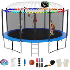 14FT Trampoline with Safety Enclosure Net Outdoor Trampoline for Kids Adults picture