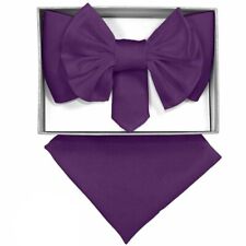 Vittorio Farina XL Solid Bow Tie & Pocket Square picture