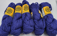 5 Classic Elite Yarn Provence Blue Skeins 100% Worsted Egyptian Cotton # 2651 picture
