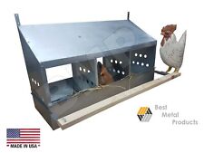 3 Hole Heavy Duty 23ga Galvanized Chicken Nesting Laying Roost Box 0300108 picture