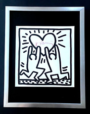 KEITH HARING + SIGNED VINTAGE PRINT FRAMED + BUY IT NOW picture