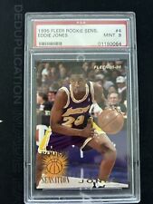 1995 - 1996 Fleer Eddie Jones Rookie Sensation #4 Basketball Card PSA 9 RARE picture