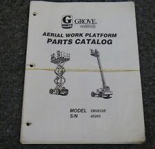 Grove SM2632E SM2232E Scissor Lift Aerial Work Platform Parts Catalog Manual picture