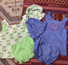 Vintage Baby Romper Dress Lot Handmade 12 Months picture