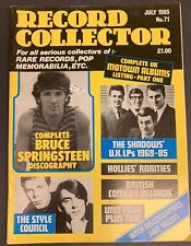 Bruce Springsteen Discography, Record Collector Magazine, July 1985 Issue picture