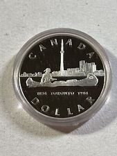 1984 Canada 1 Dollar Silver Proof Coin Toronto picture