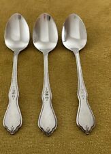 (3) Oneida Profile MORNING BLOSSOM Teaspoons Burnished Stainless Flatware 6” picture