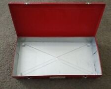 Vintage Happi Time Sears Roebuck Red Painted Steel Tool Box  picture