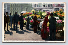 1921 Market Kearney St Vendors Flower Sellers San Francisco CA PHOSTINT Postcard picture