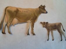 De Laval Cream Separator Cow & Calf tin lithograph die cut advertising  FreeShip picture
