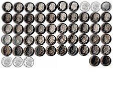 Complete Set of 1968 - 2023 US S Clad Proof Roosevelt Dime (56 Coin Lot) Dimes picture