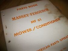 Massey-Ferguson MF61. mower/ conditioner PARTS BOOK 1st.print 1967. picture