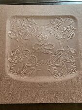 Victorian embossed fiber seat, antique reproduction/.  set of  4,  picture