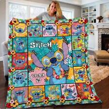 Disney Lilo And Stitch Blanket, Personalized Custom Stitch Hawaii Blanket picture