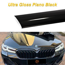 Premium Ultra Gloss PET Liner Piano Black Vinyl Wrap Air Release Bubble Free picture