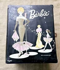 Vintage 1962 Barbie ponytail Black Doll Case Original Pieces Inside picture