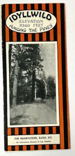 1930's Idyllwild Among The Pines Travel Brochure Camping, Fishing, Hiking Cabins picture