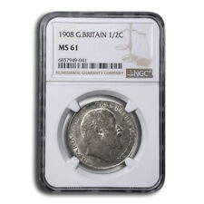 1908 Great Britain Silver Half Crown Edward VII MS-61 NGC picture