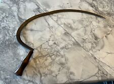 1800’s Antique Hand Sickle made by S. Christ.  Wooden Handle Dated 1833 picture