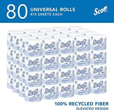 80 Rolls SCOTT Soft Toilet Paper 473 Sheets 2Ply NO CLOG SEPTIC SAFE Bulk Supply picture