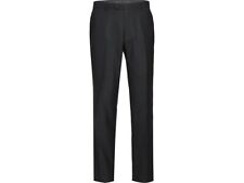 Men Renoir Flat Front Pants 100% Wool Super 140's Classic Fit 555-3 Charcoal picture