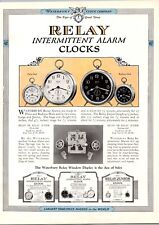 1924 Waterbury Clock Co RELAY Intermittent Alarm Clocks Catalog Page 2 sided picture