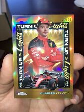 2023 Topps Chrome F1 Charles Lecrerc Gold Refractor /50 SSP Turn Up The Lights picture