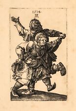 After Albrecht Durer, 1471-1528, Peasant Couple Dancing, Antique Etching picture